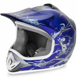Neu Kimo - motocross helmet for children and teenagers - Blue